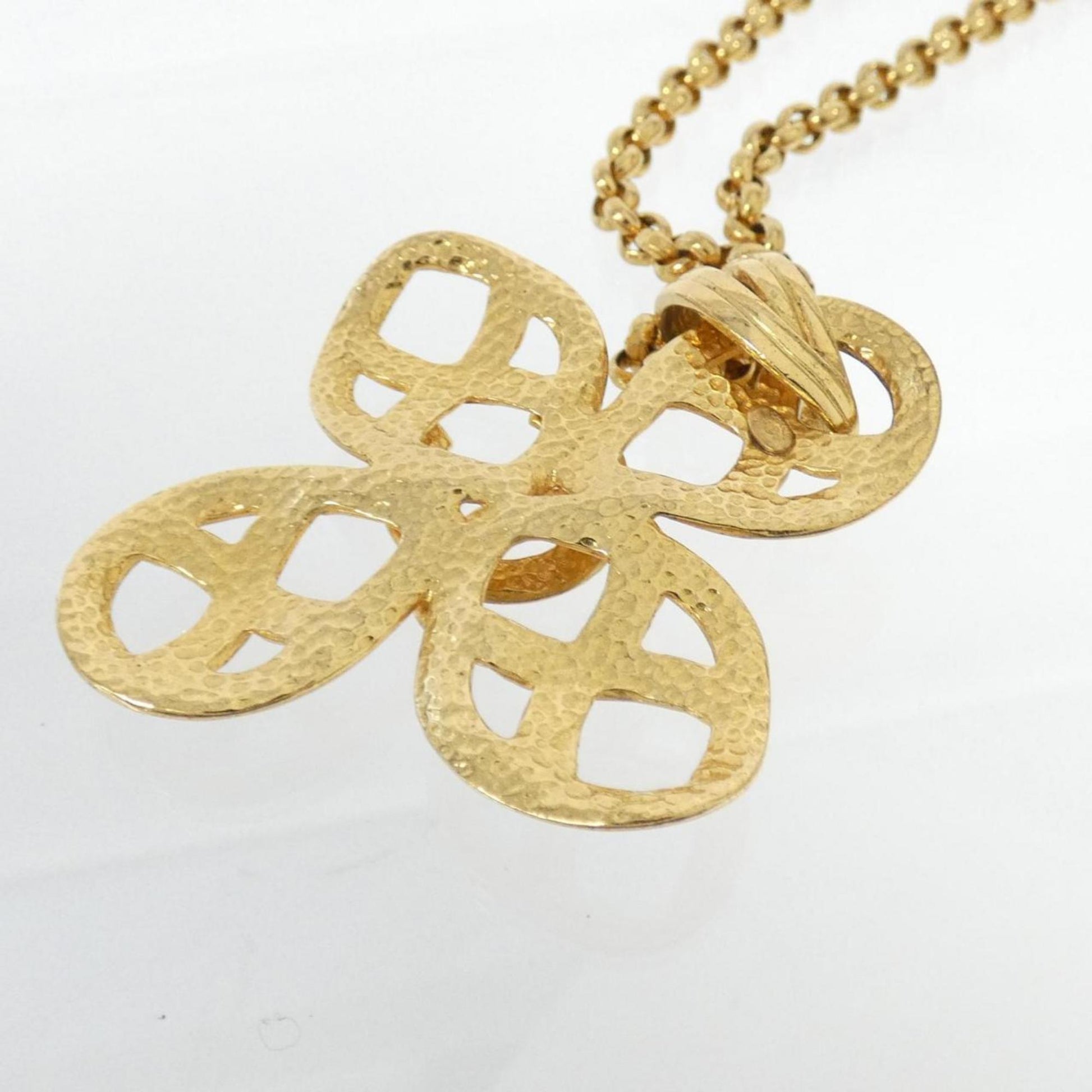 Chanel Clover, Gold, Gold Plated, necklace