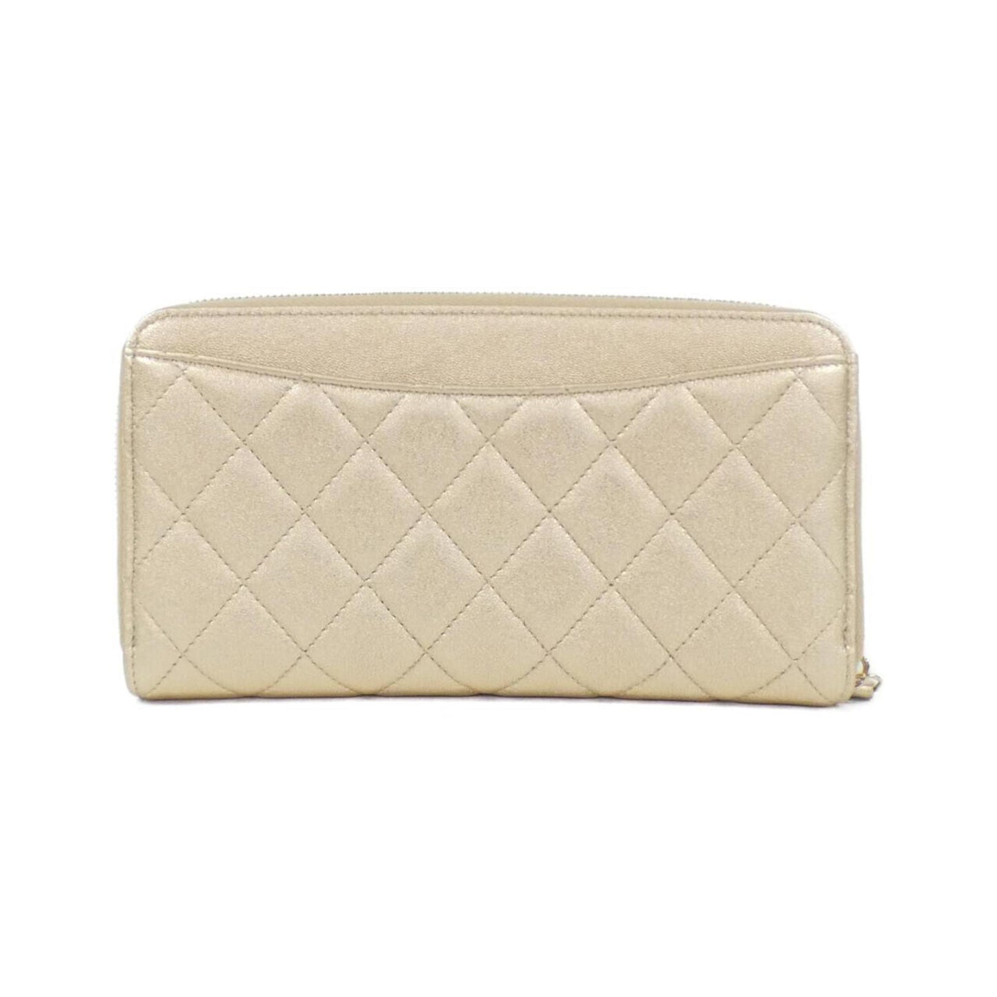 Chanel Cc, Gold, Leather, wallet