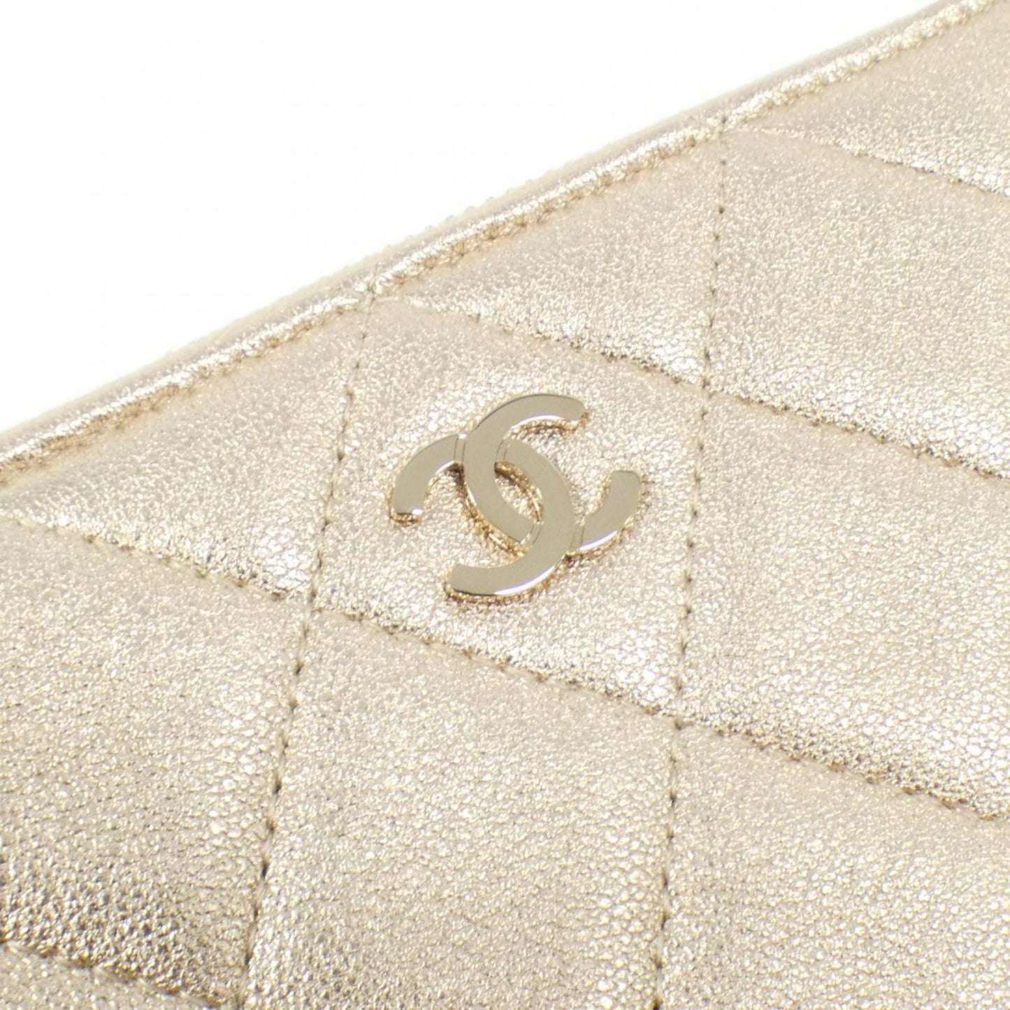 Chanel Cc, Gold, Leather, wallet