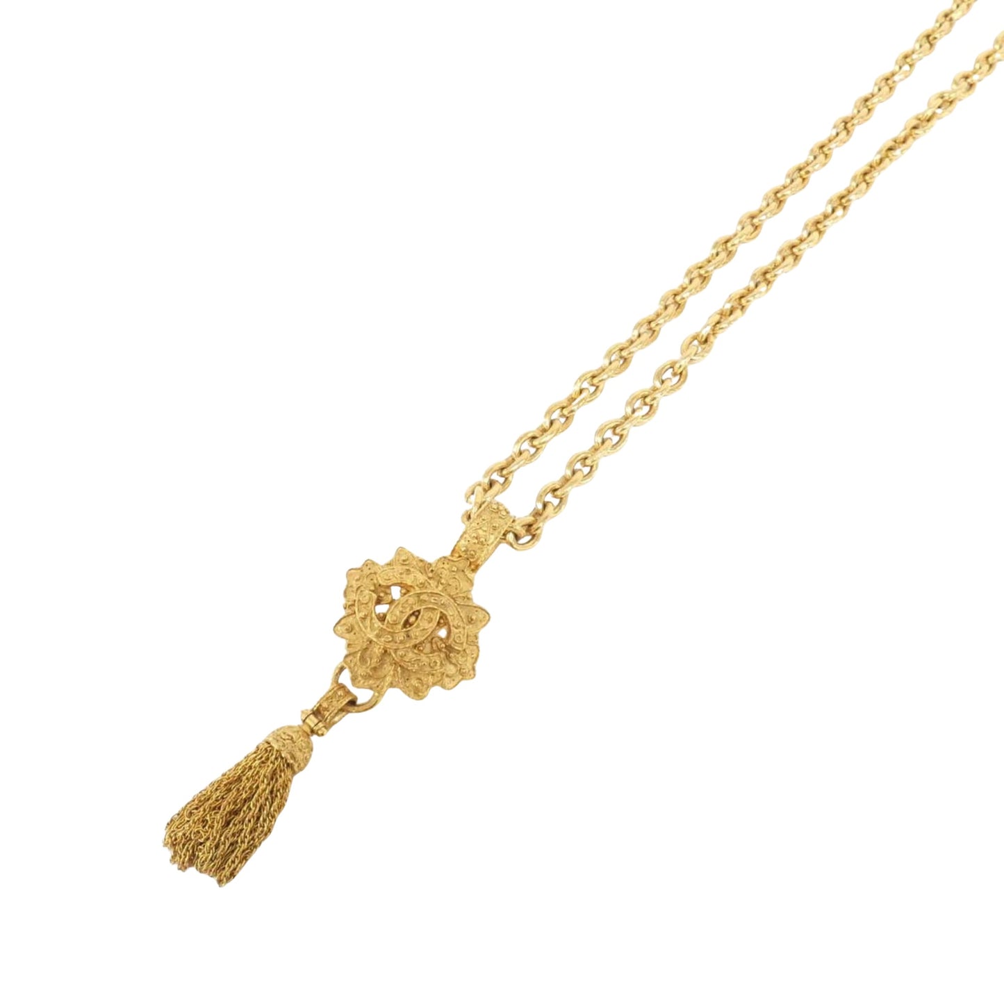 Chanel Coco Mark, Gold, Metal, necklace