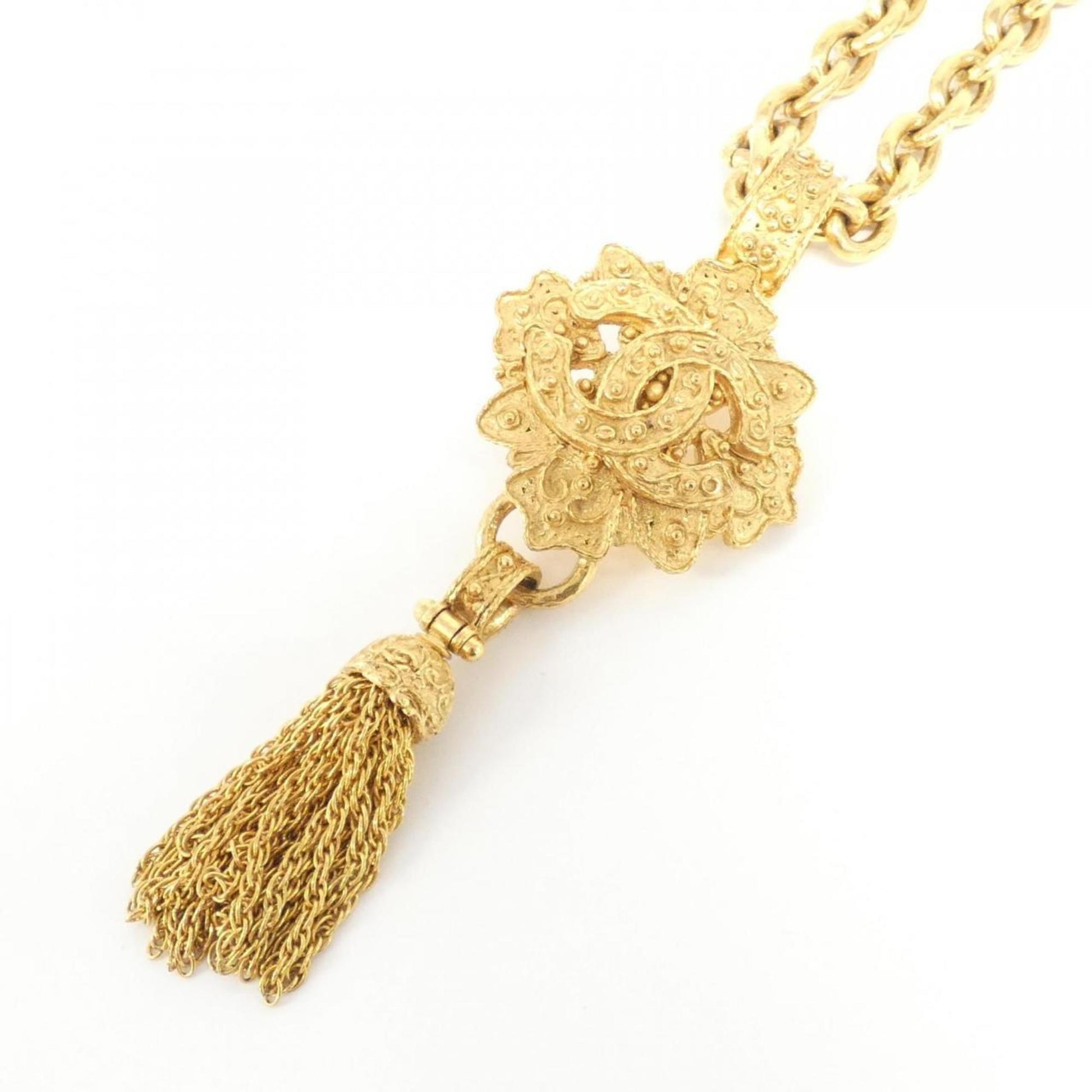 Chanel Coco Mark, Gold, Metal, necklace