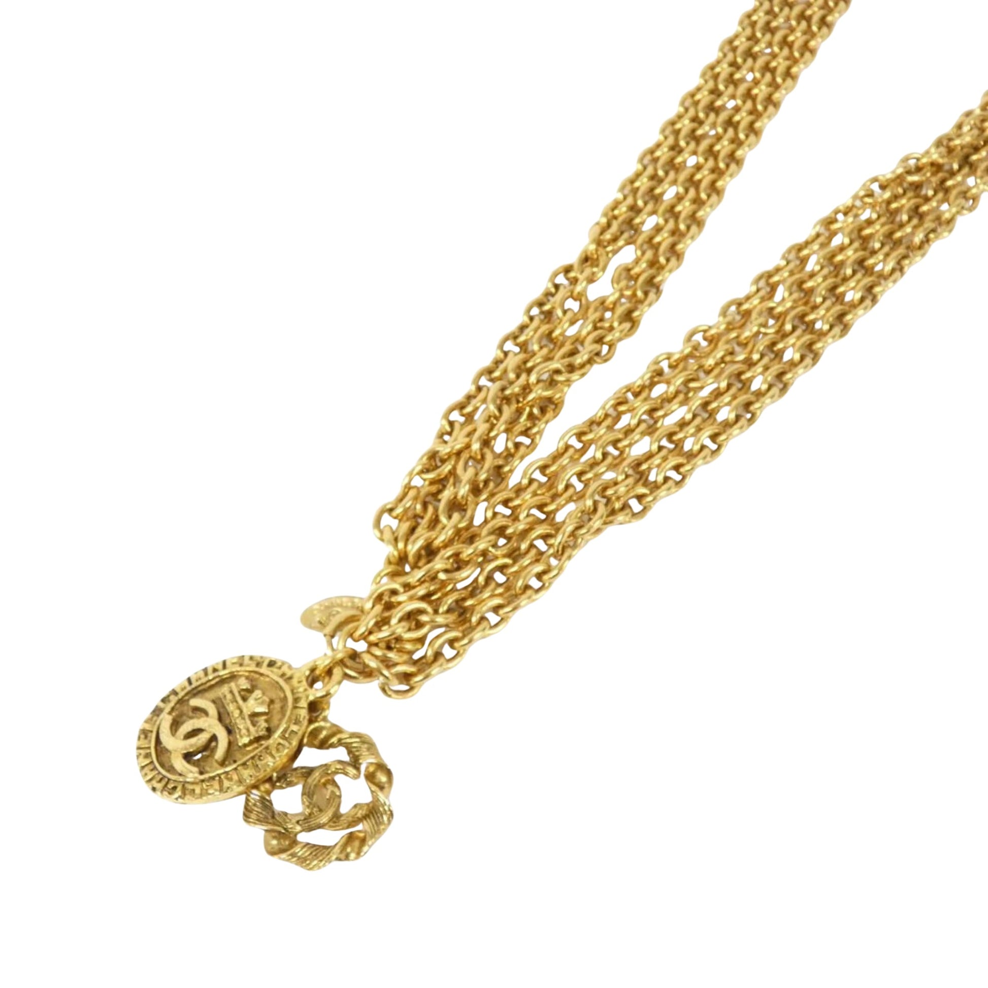 Chanel Coco Mark, Gold, Metal, necklace