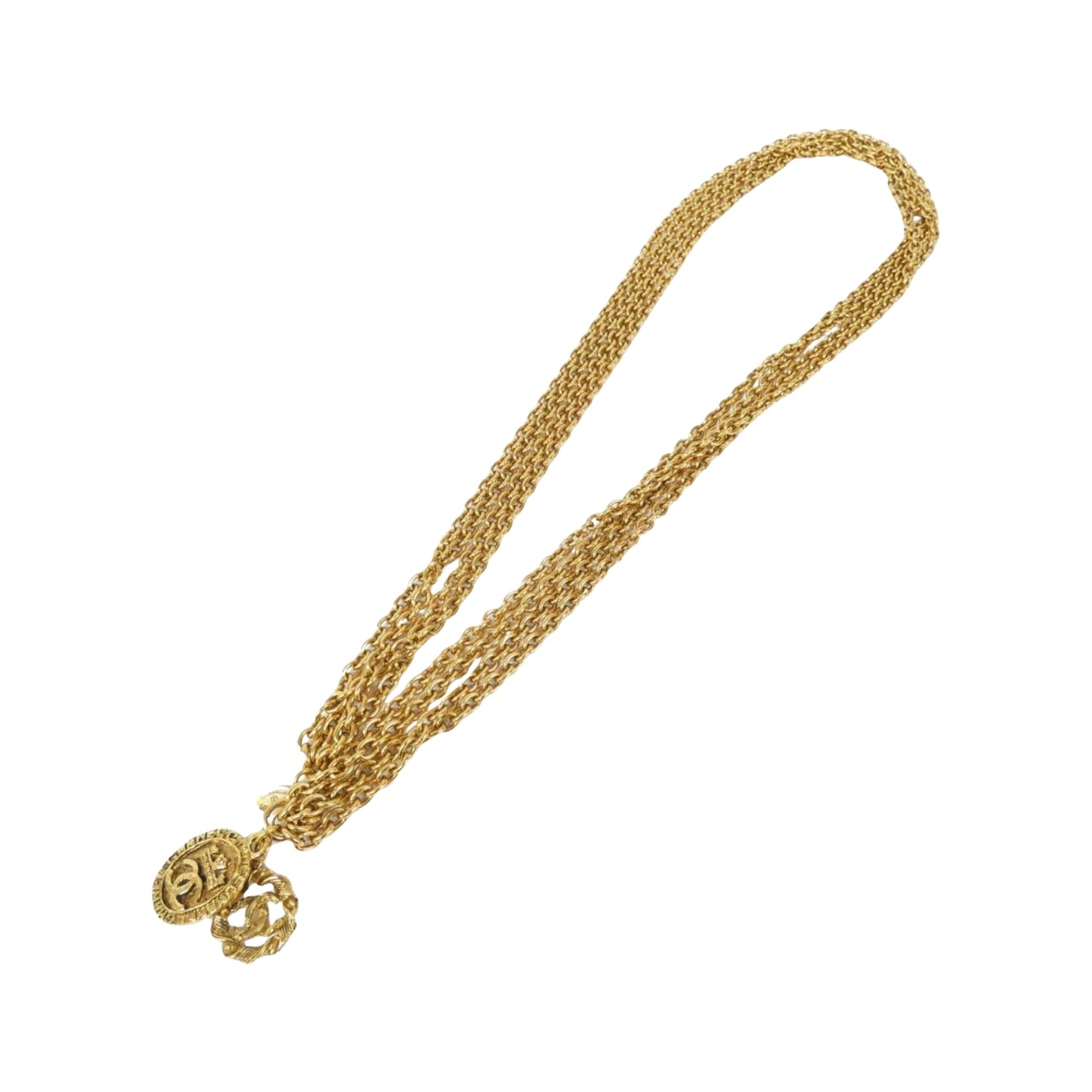 Chanel Coco Mark, Gold, Metal, necklace