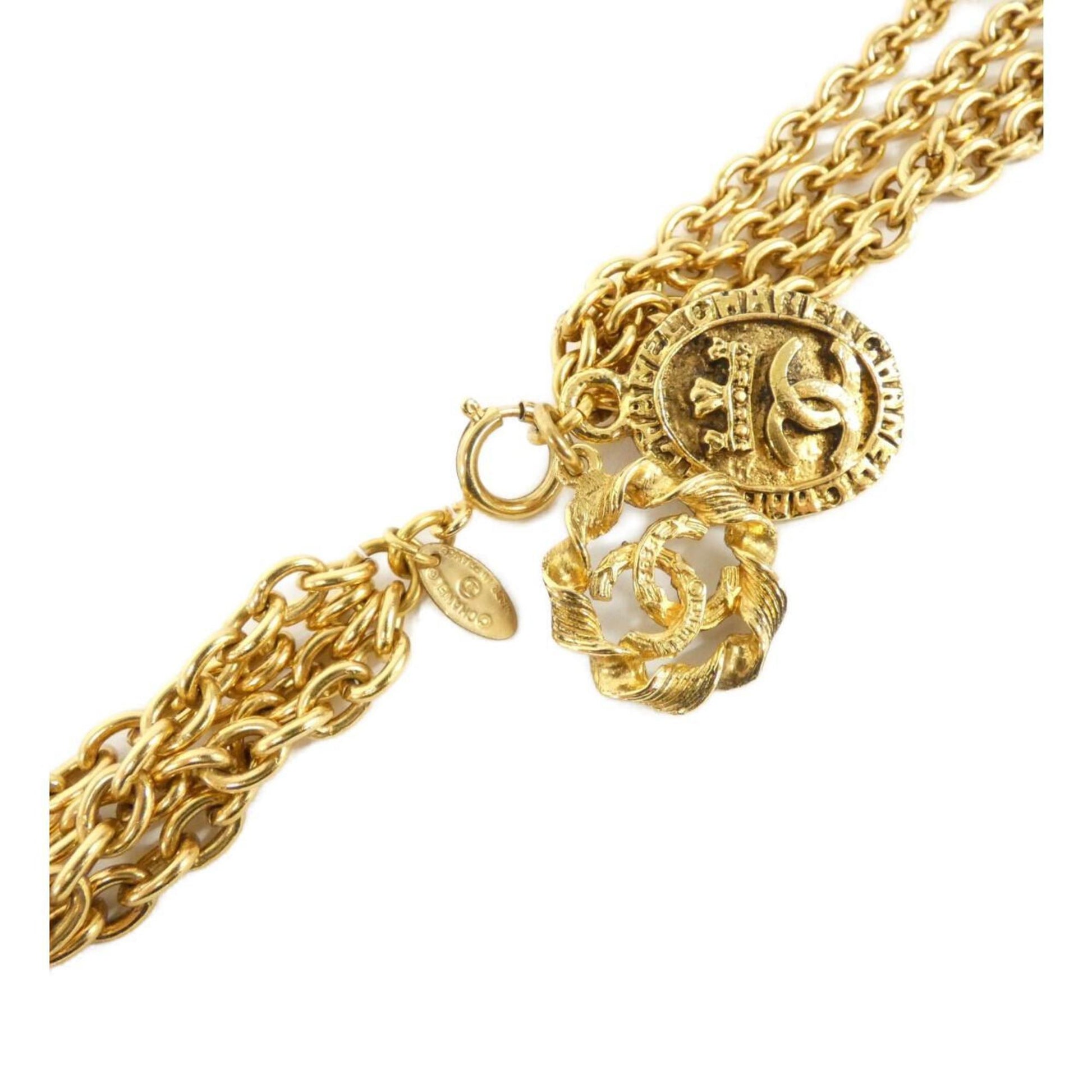 Chanel Coco Mark, Gold, Metal, necklace