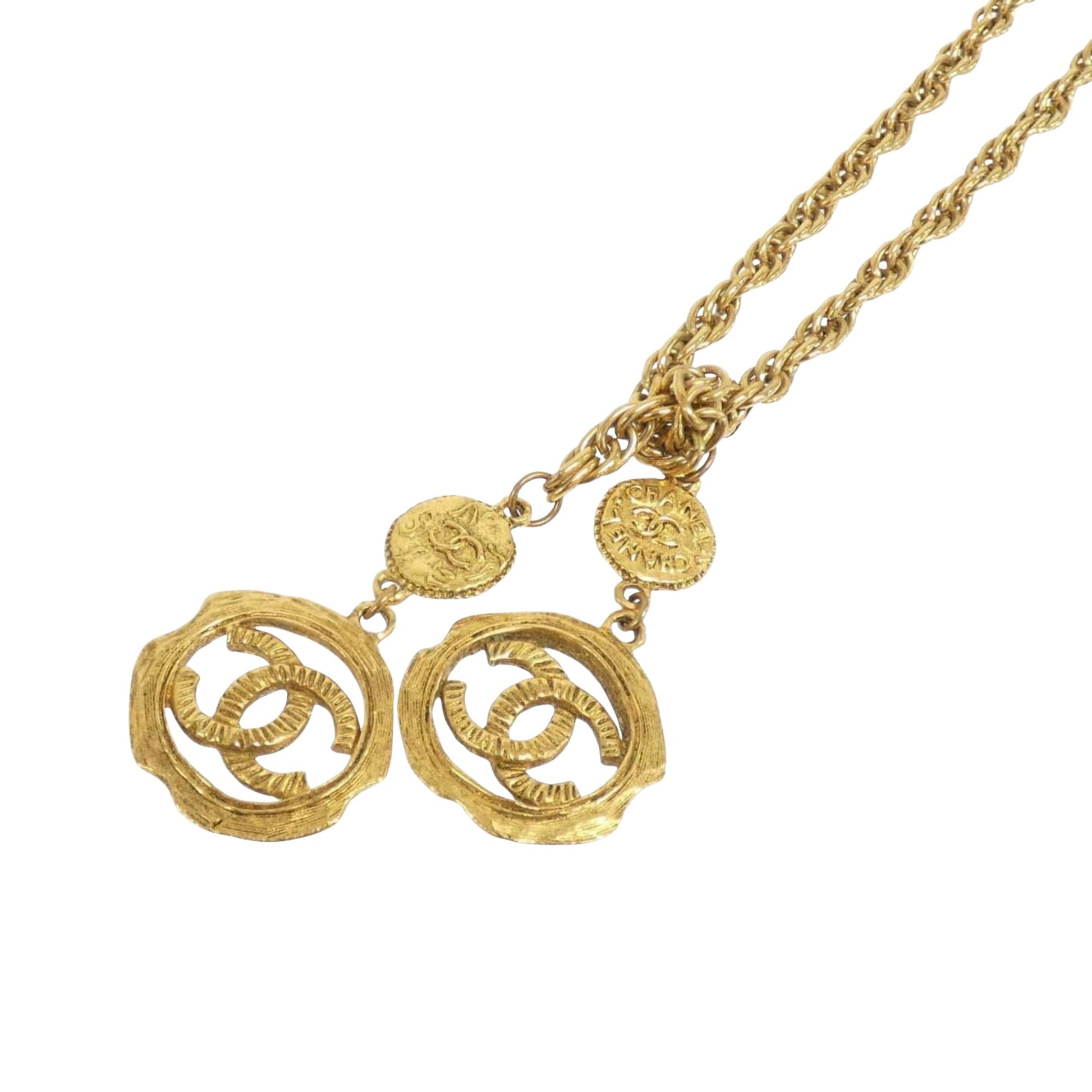 Chanel Coco Mark, Gold, Metal, necklace