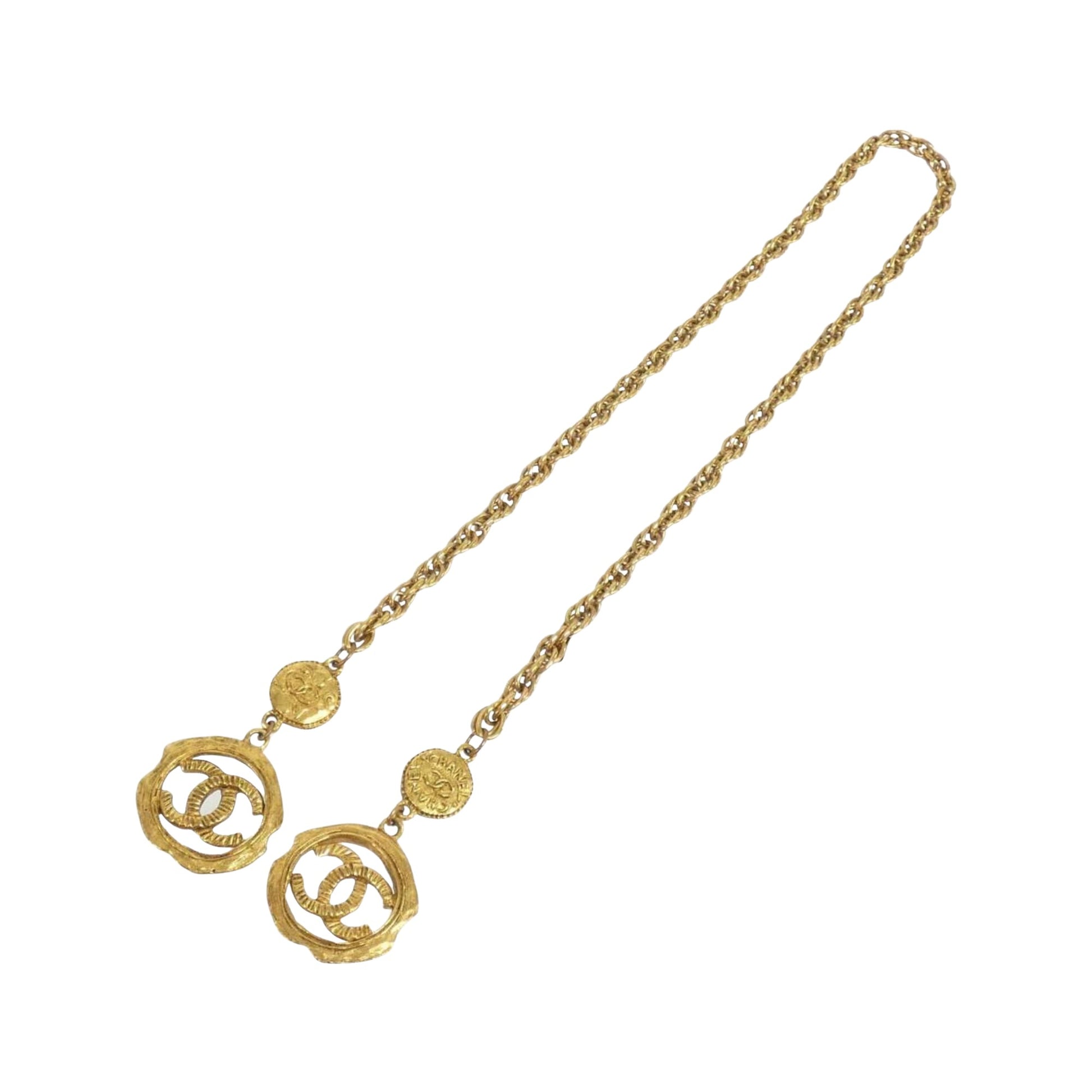 Chanel Coco Mark, Gold, Metal, necklace