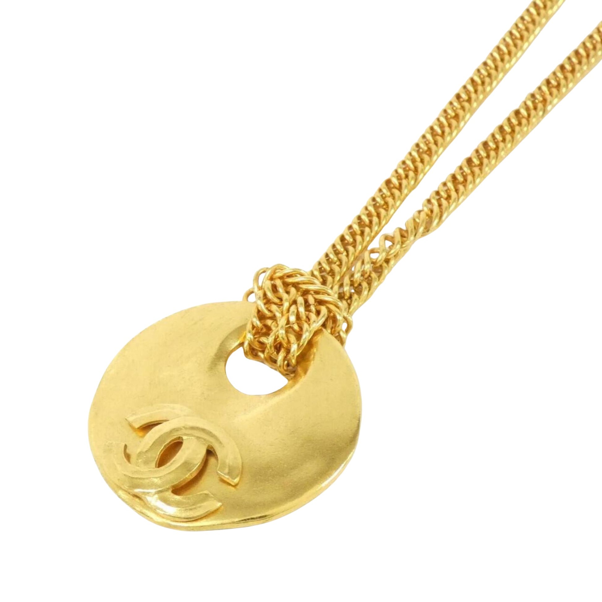 Chanel Coco Mark, Gold, Metal, necklace