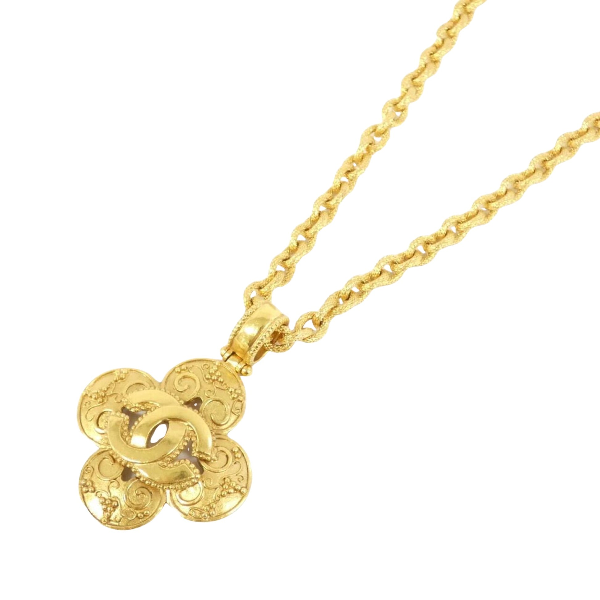 Chanel Coco Mark, Gold, Metal, necklace