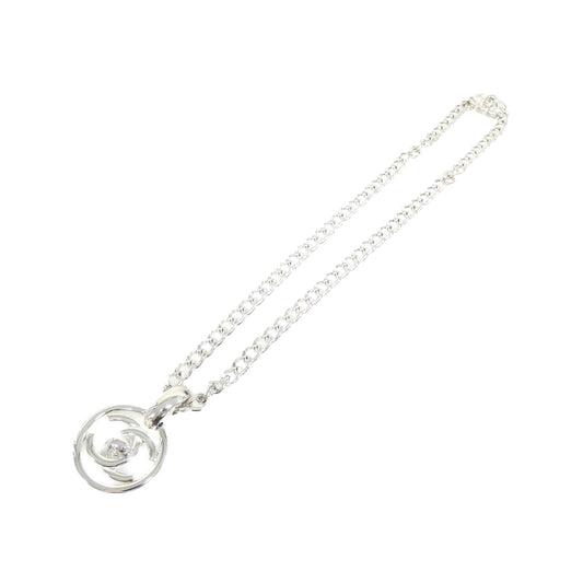 Chanel Logo CC, Silver, Metal, necklace