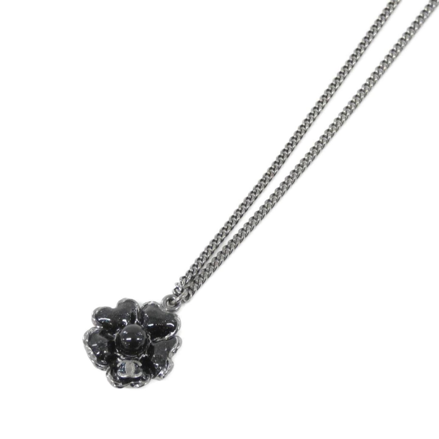 Chanel Camellia, Silver, Metal, necklace