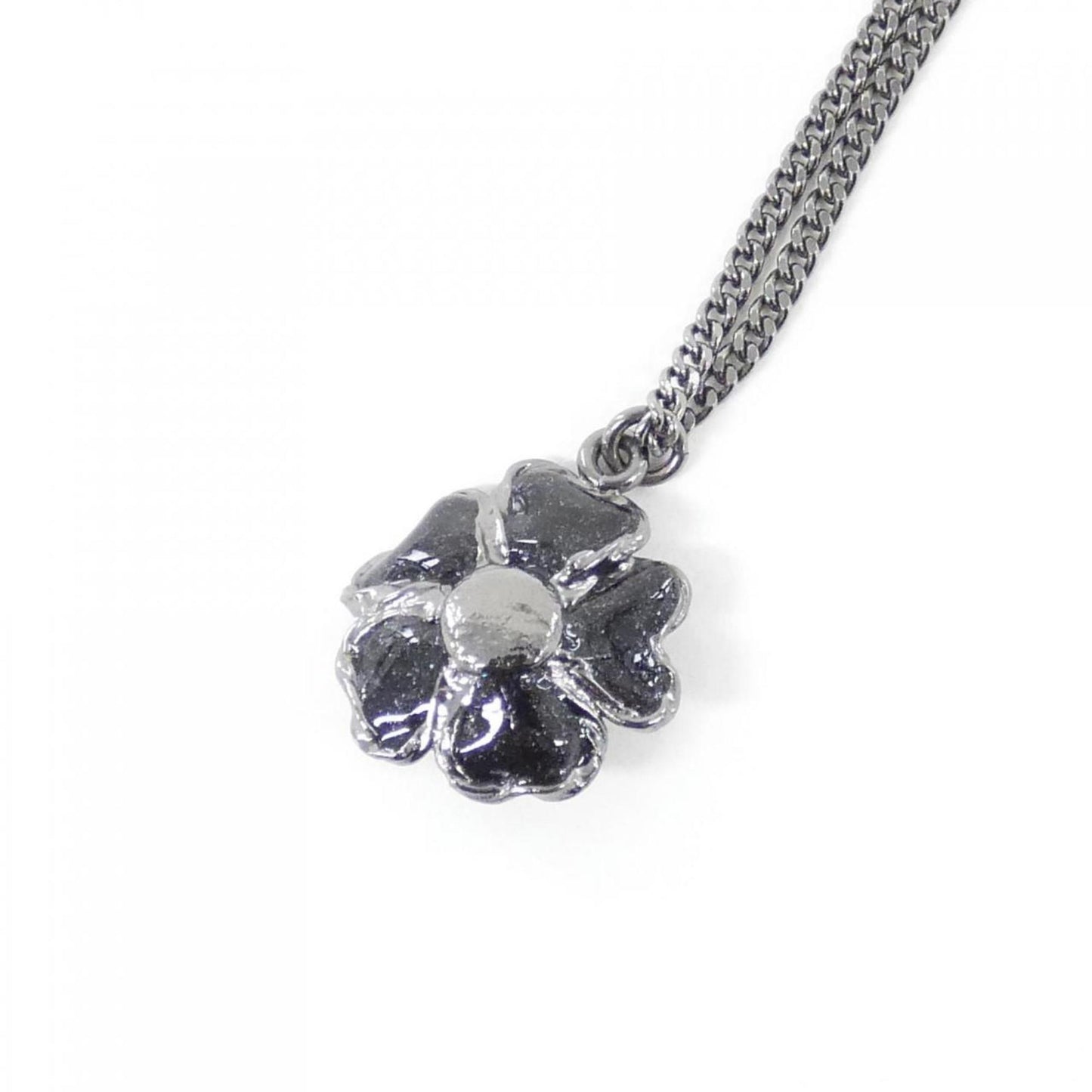 Chanel Camellia, Silver, Metal, necklace