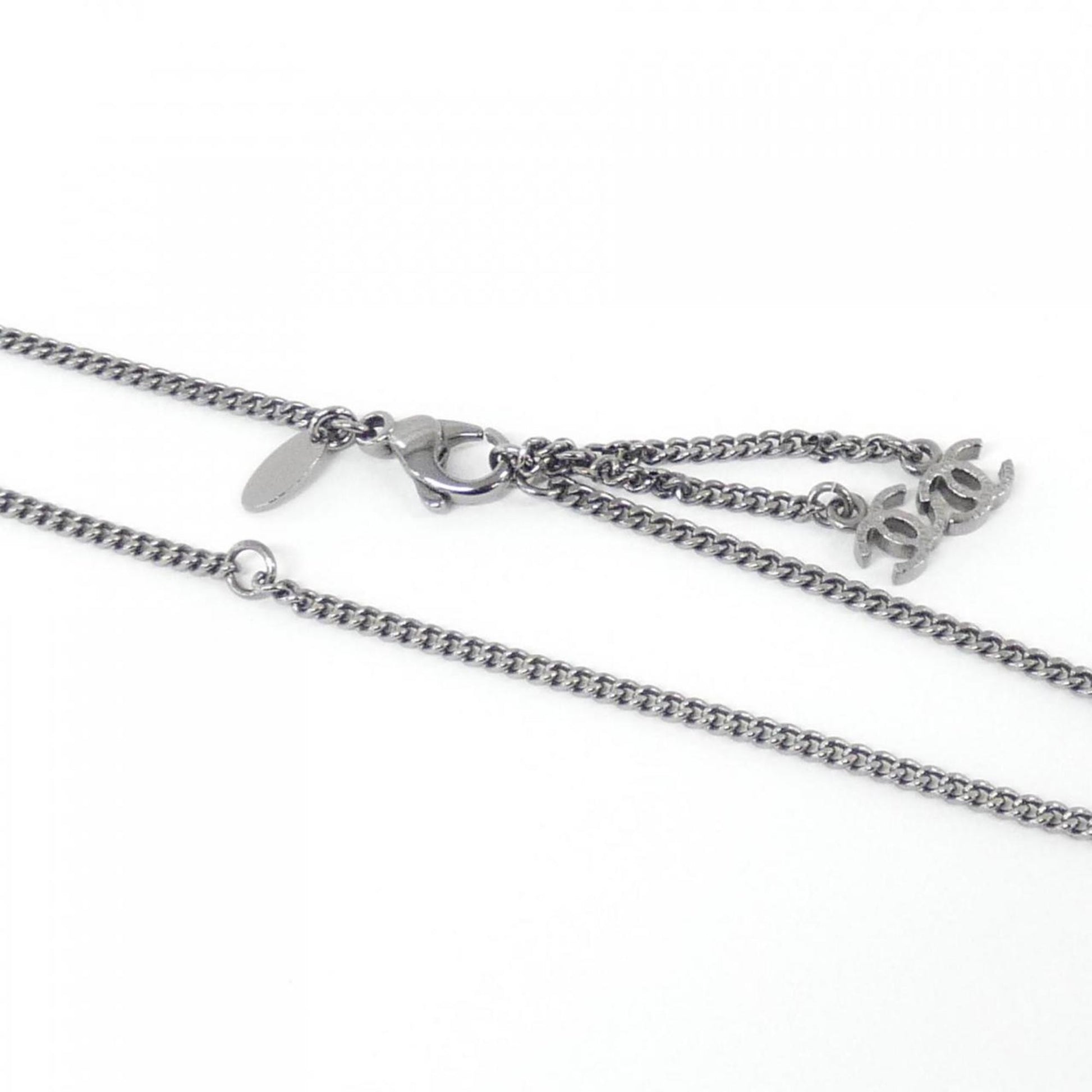 Chanel Camellia, Silver, Metal, necklace