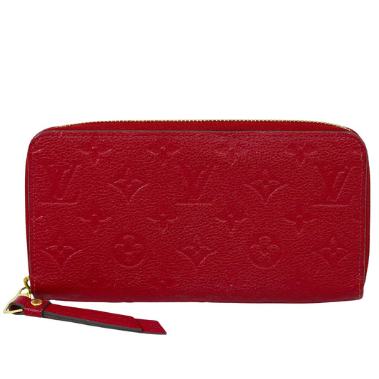 Louis Vuitton, Red, Leather, wallet