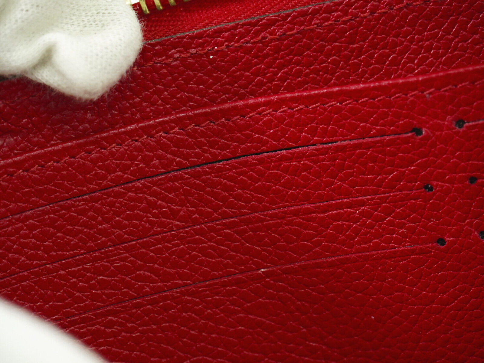 Louis Vuitton, Red, Leather, wallet