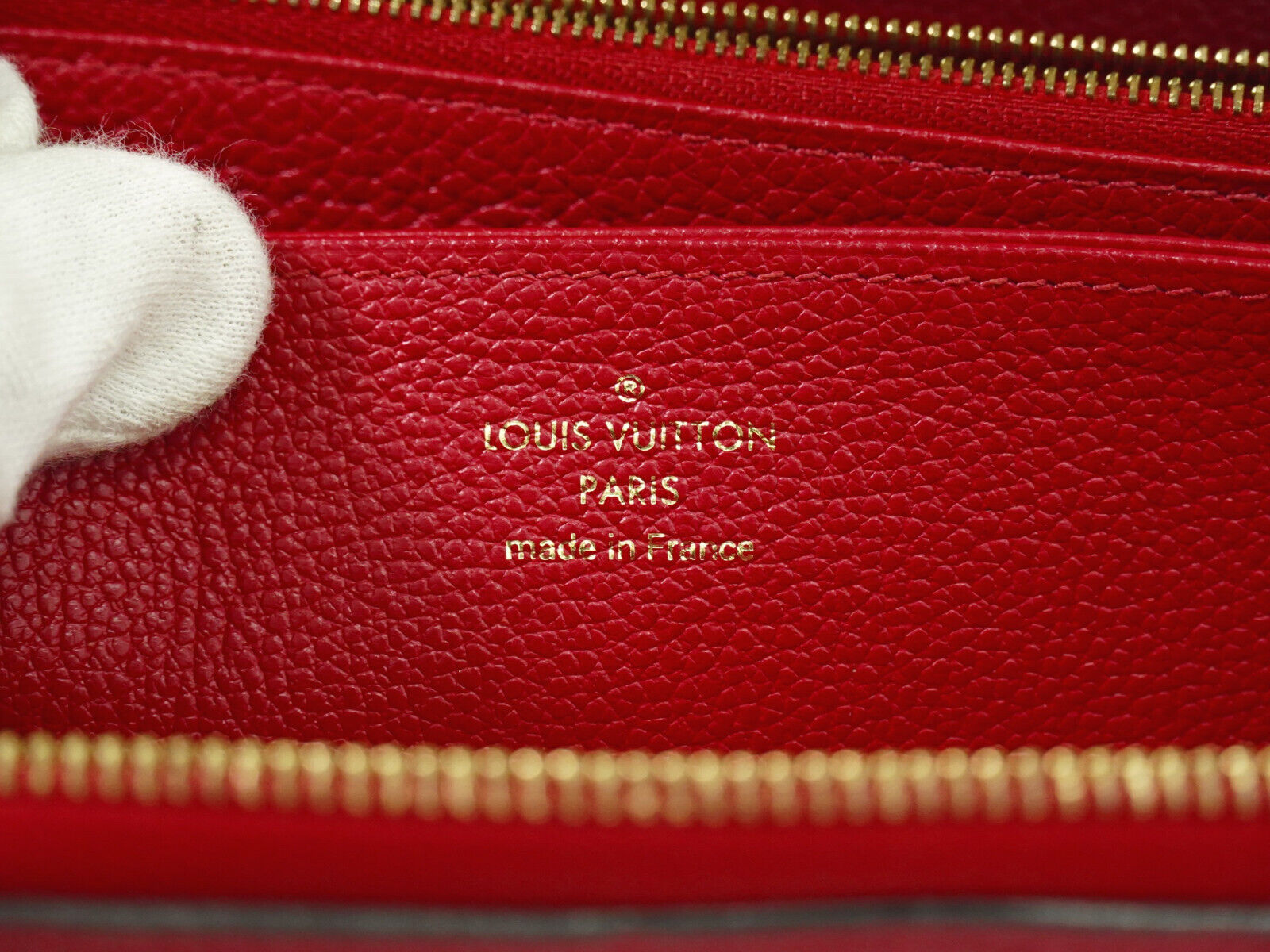 Louis Vuitton, Red, Leather, wallet