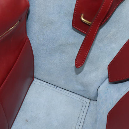 Celine Tie Tote leather, RED, LEATHER, Tote bag