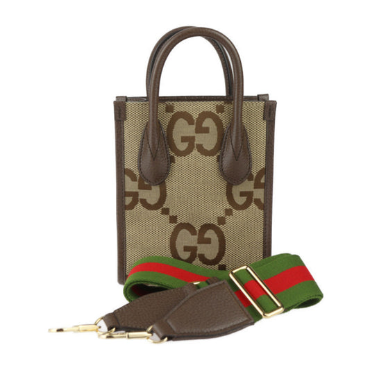 Gucci GG Jumbo, Beige, Canvas, handbag