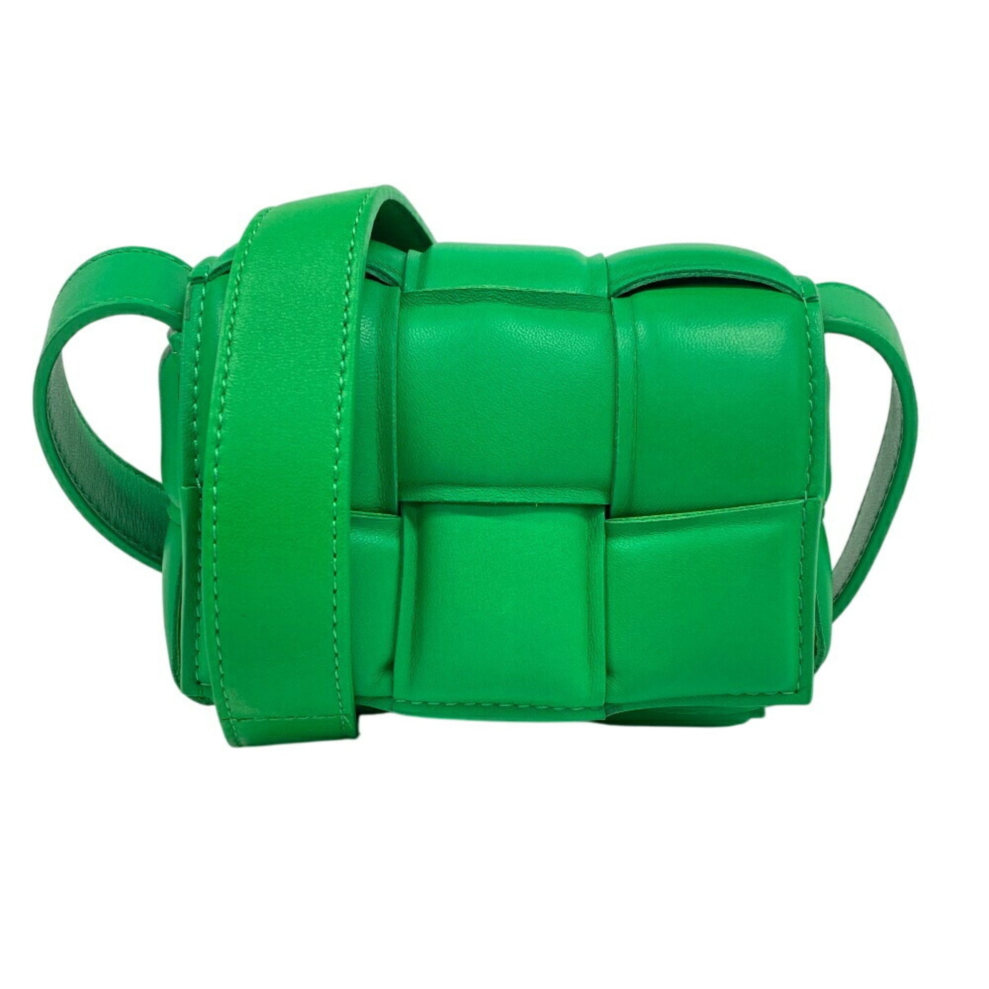 Bottega Veneta Cassette, Green, Leather, shoulder