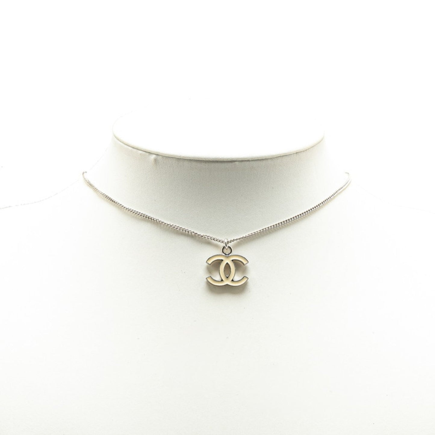 Chanel Coco Mark, Silver, Metal, necklace