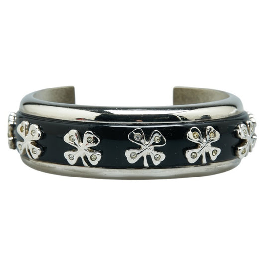 Chanel Clover, Black, Metal, bracelet