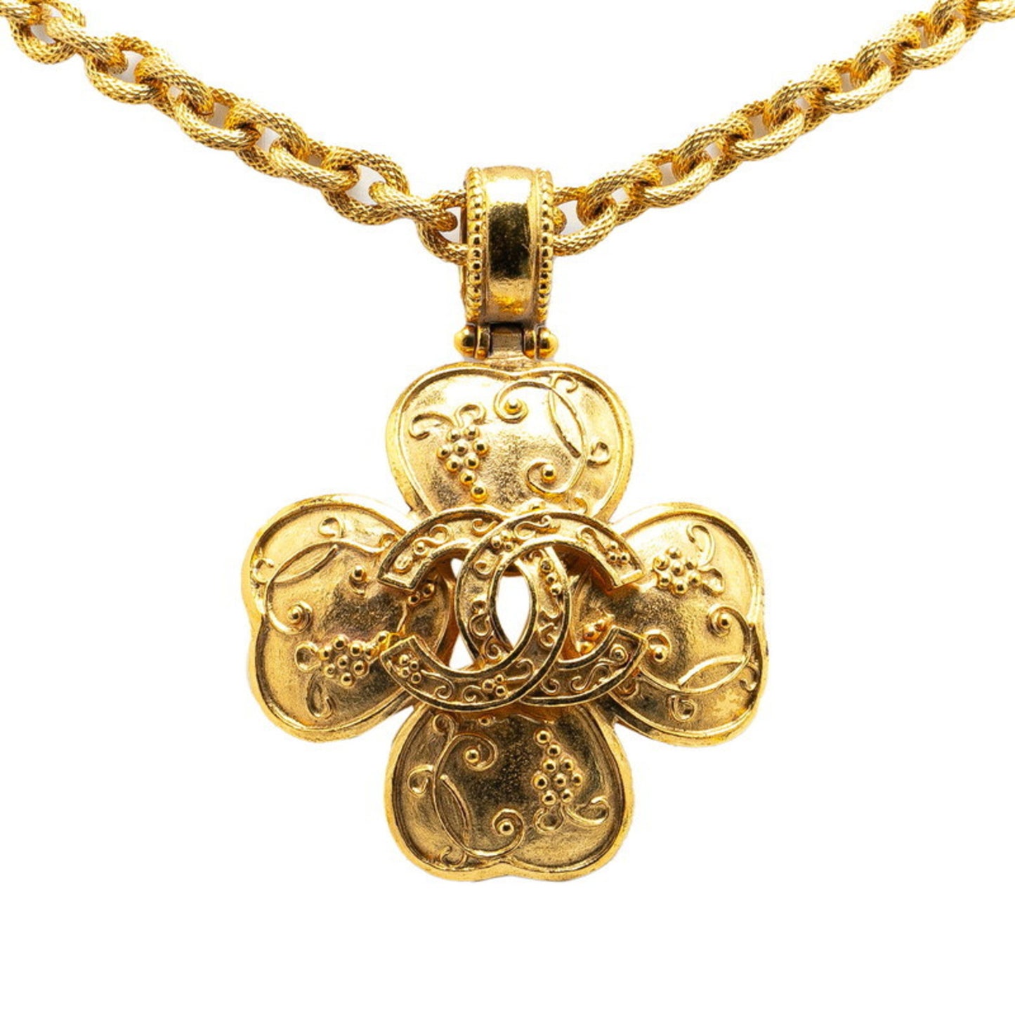 Chanel Coco Mark, Gold, Metal, necklace