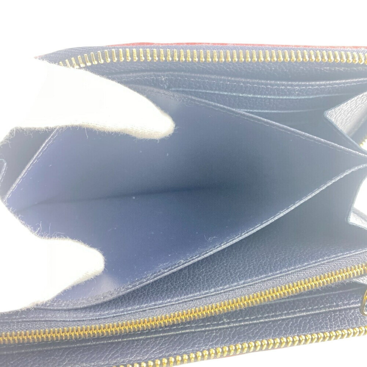 Louis Vuitton Zippy wallet, Navy, Leather, wallet