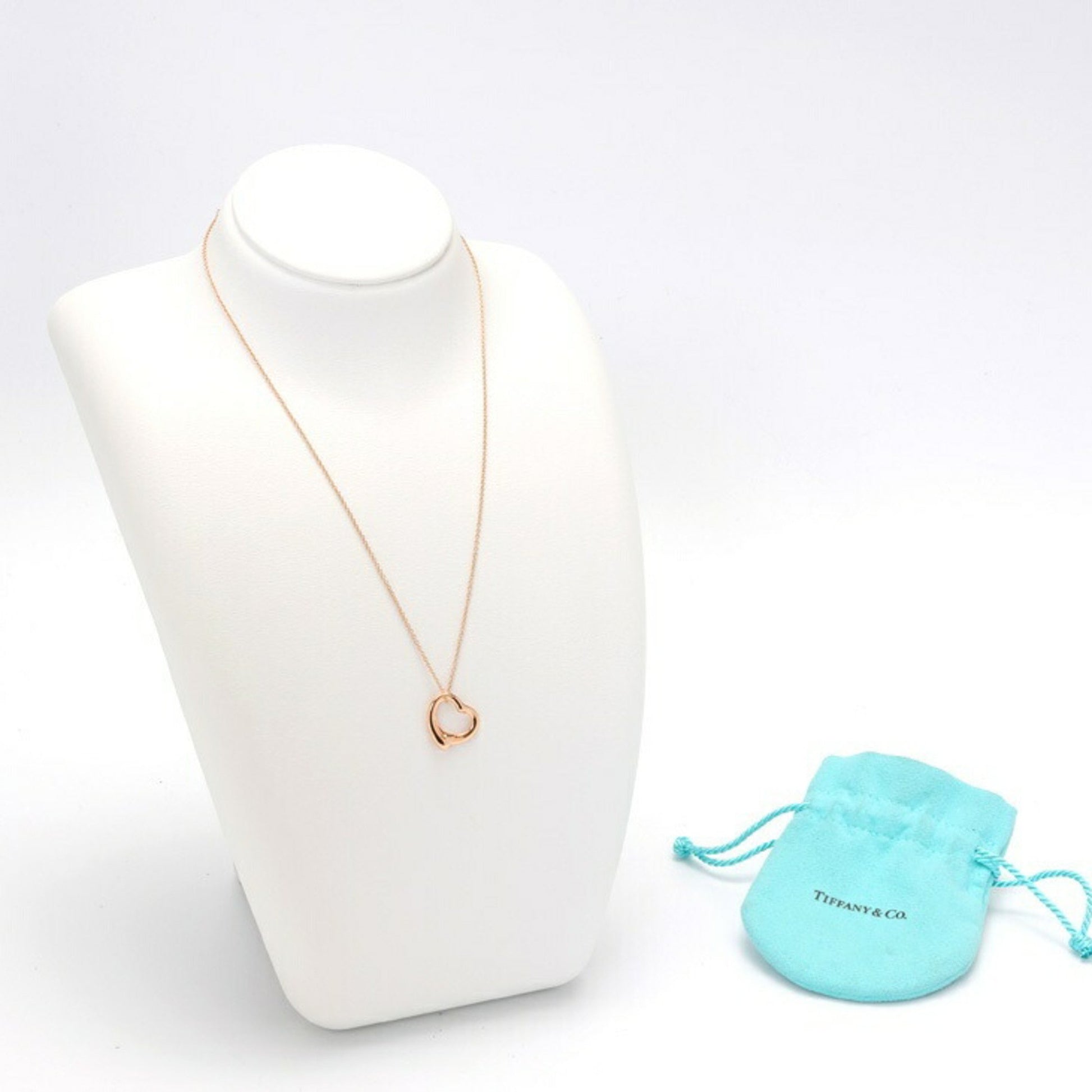 Tiffany & Co Open Heart, Gold, Rose Gold, necklace