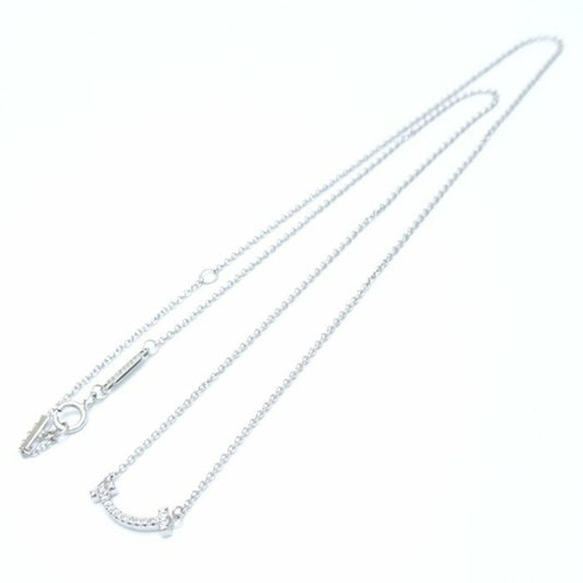 Tiffany & Co T Smile, Silver, White Gold, necklace