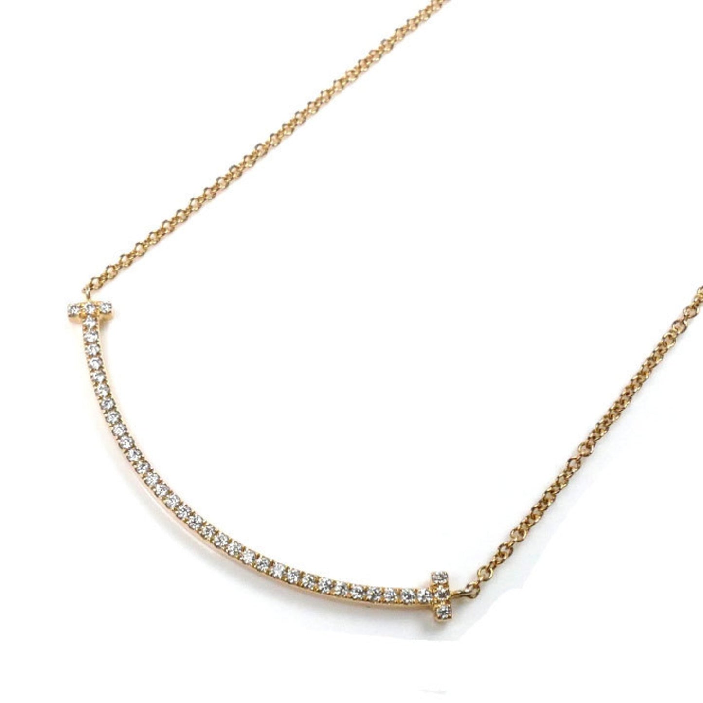 Tiffany & Co T Smile, Gold, Rose Gold, necklace