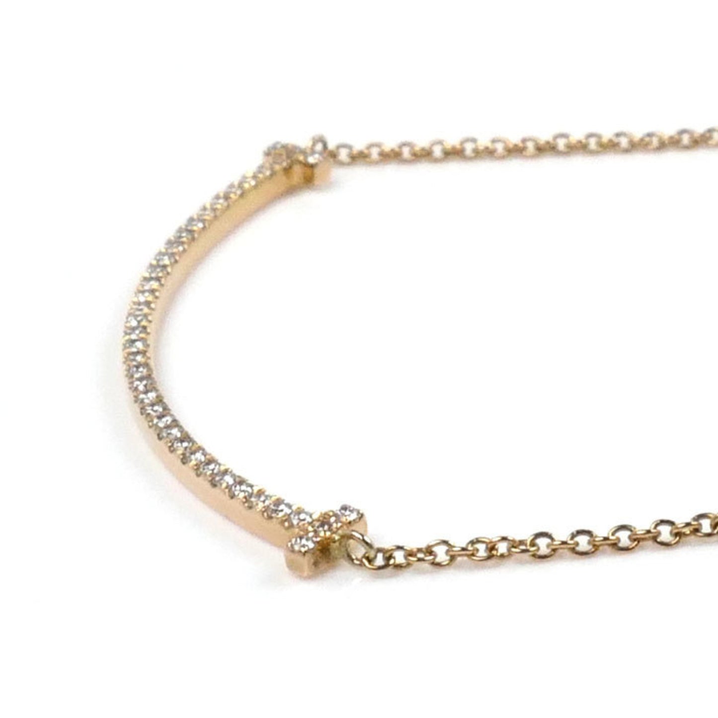 Tiffany & Co T Smile, Gold, Rose Gold, necklace