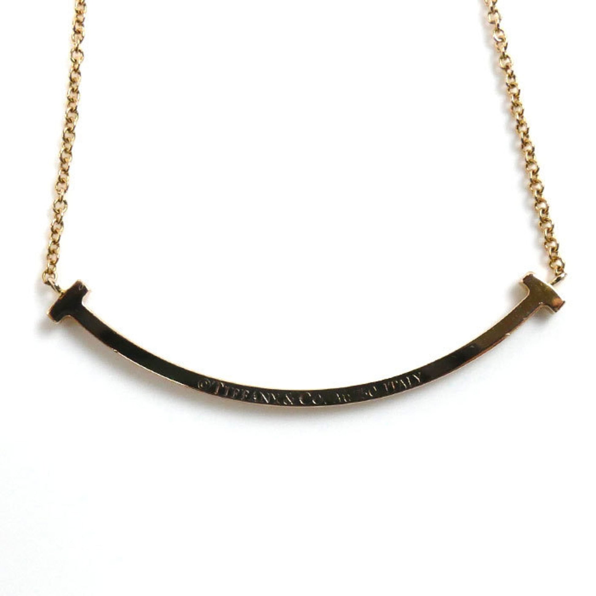 Tiffany & Co T Smile, Gold, Rose Gold, necklace