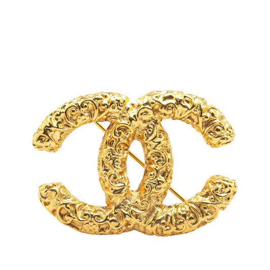 Chanel Coco Mark, Gold, Gold Plated, brooch