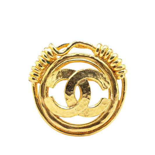 Chanel Coco Mark, Gold, Metal, brooch