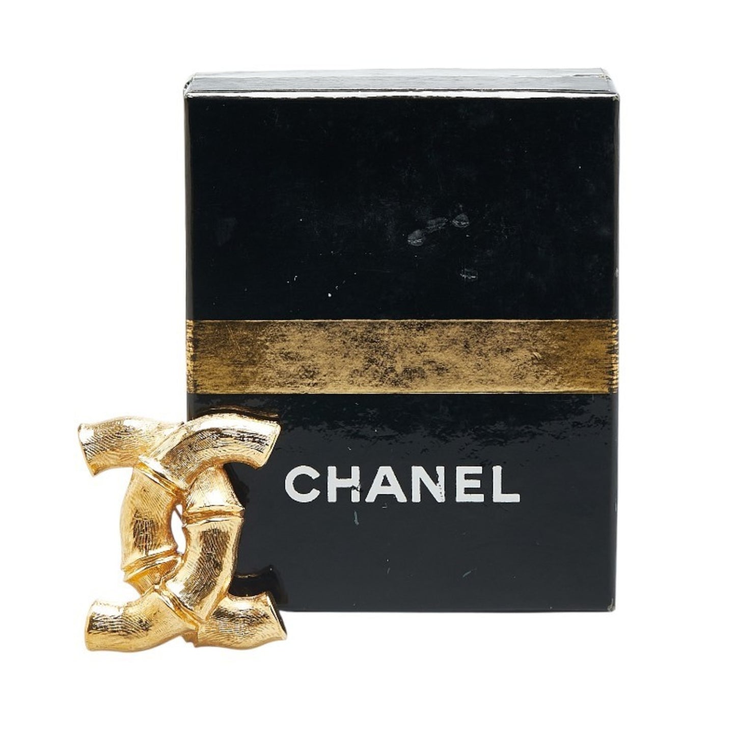 Chanel Logo CC, Gold, Metal, brooch