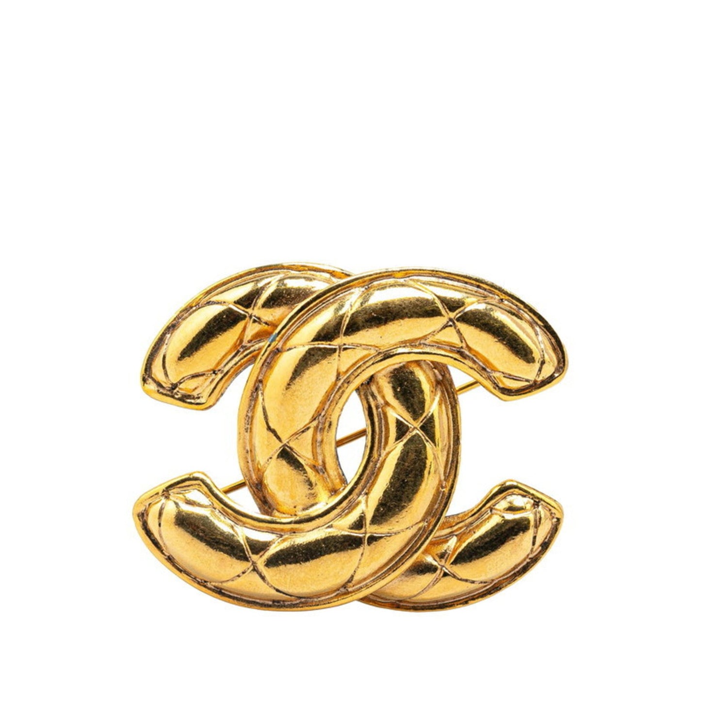 Chanel Logo CC, Gold, Gold Plated, brooch