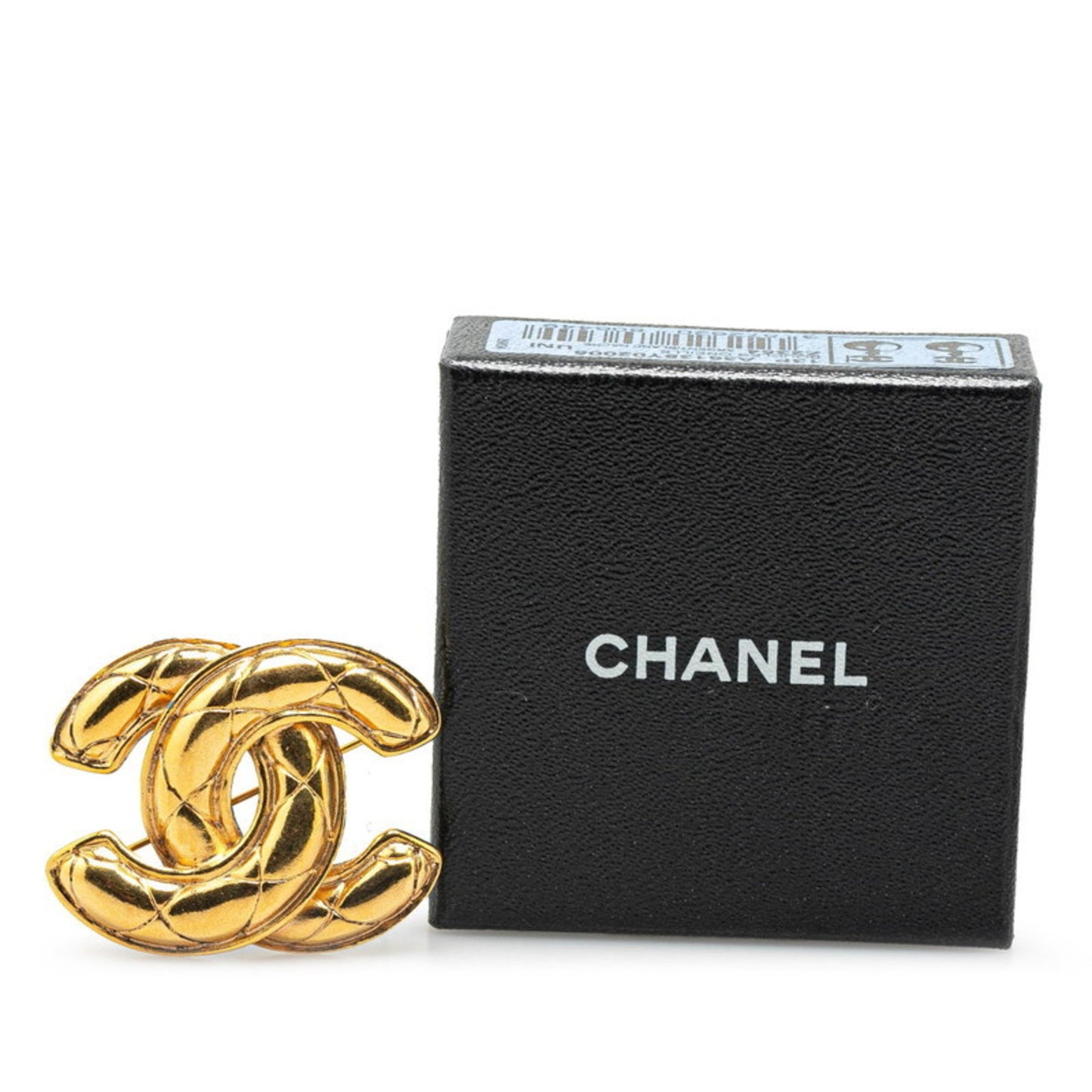 Chanel Logo CC, Gold, Gold Plated, brooch