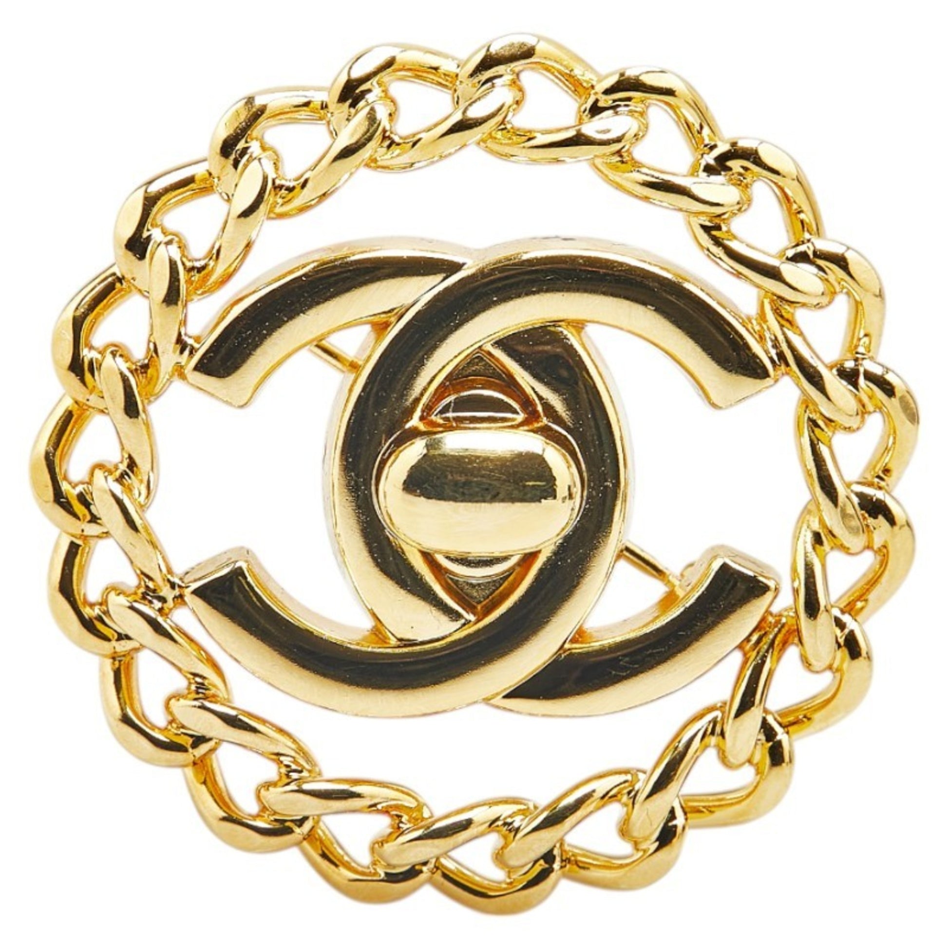 Chanel Coco Mark, Gold, Gold Plated, brooch