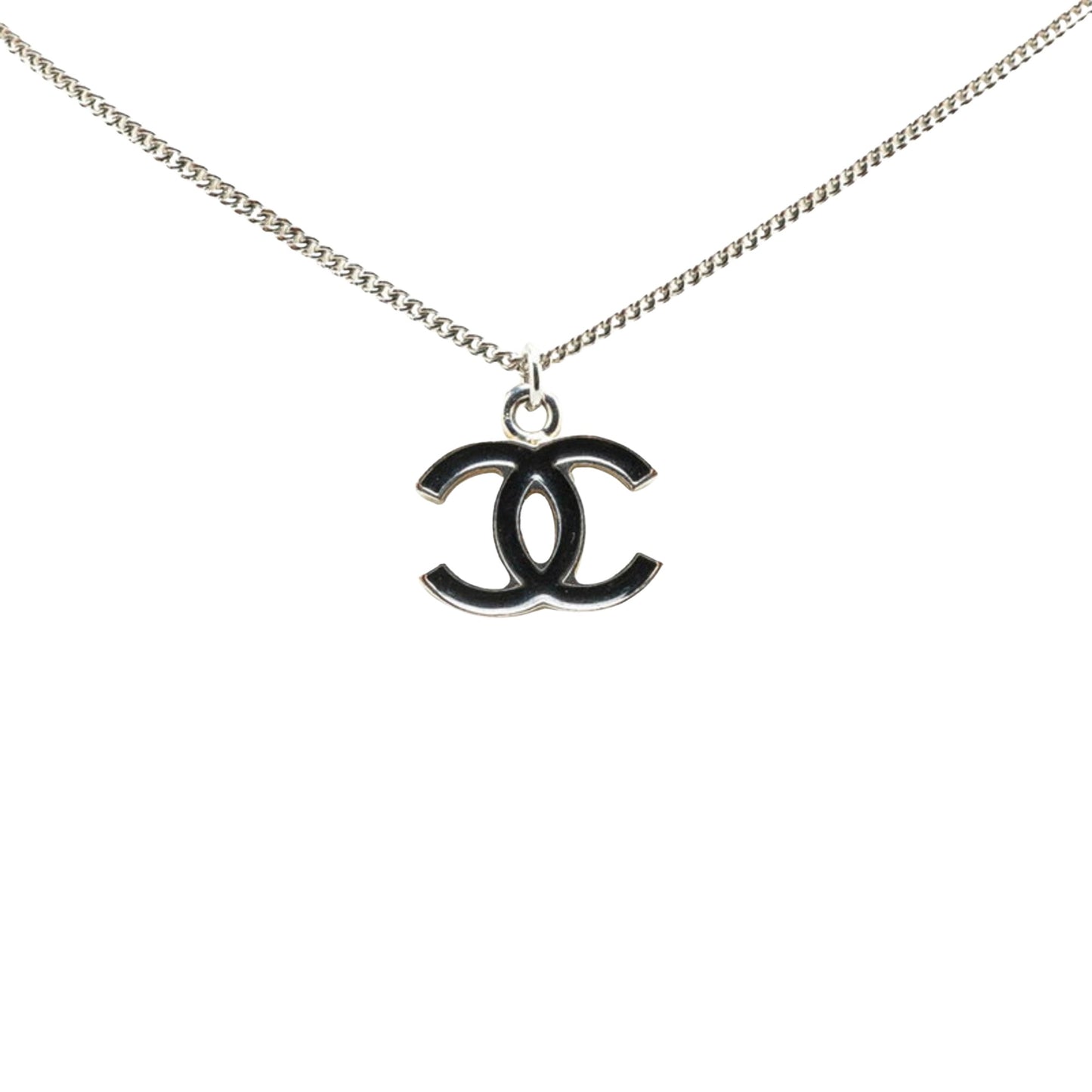 Chanel Coco Mark, Black, Metal, necklace