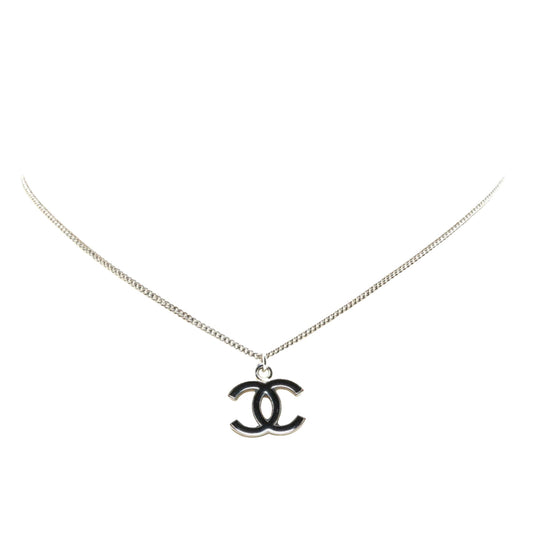 Chanel Coco Mark, Black, Metal, necklace