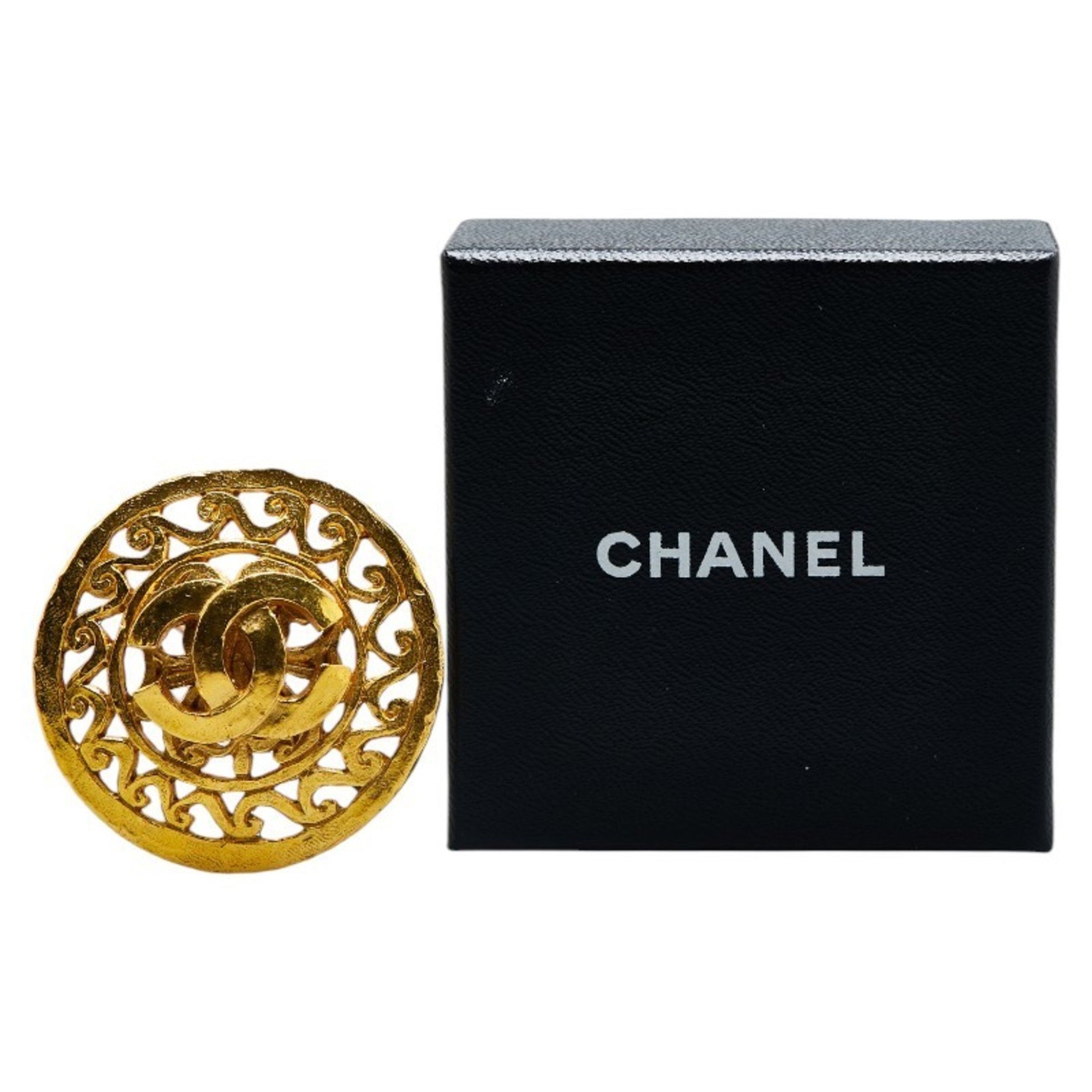 Chanel Coco Mark, Gold, Gold Plated, brooch