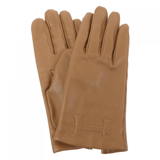 Hermès, Brown, Leather, gloves