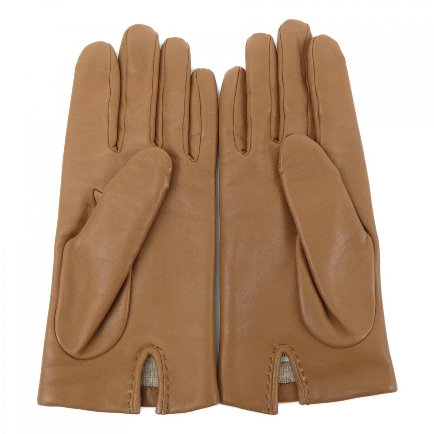 Hermès, Brown, Leather, gloves
