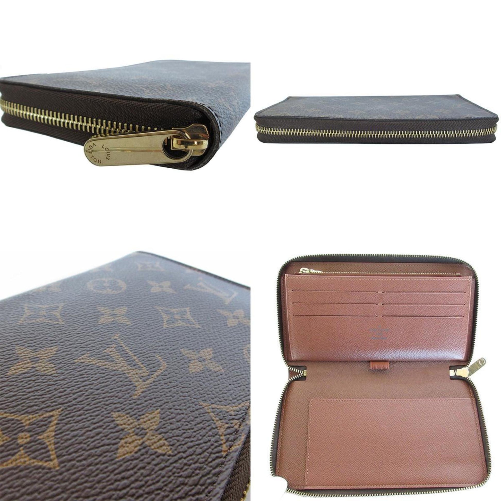 Louis Vuitton Zippy organizer, Brown, Canvas, wallet