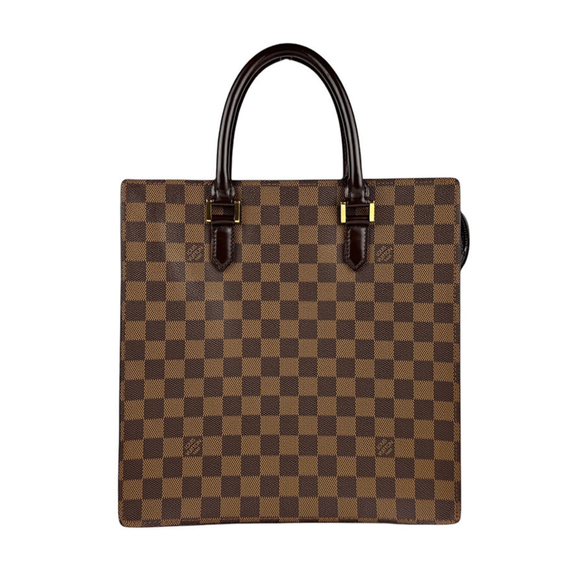 Louis Vuitton Sac Plat, Brown, Canvas, tote