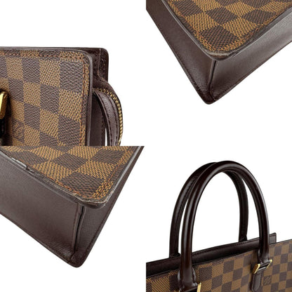 Louis Vuitton Sac Plat, Brown, Canvas, tote