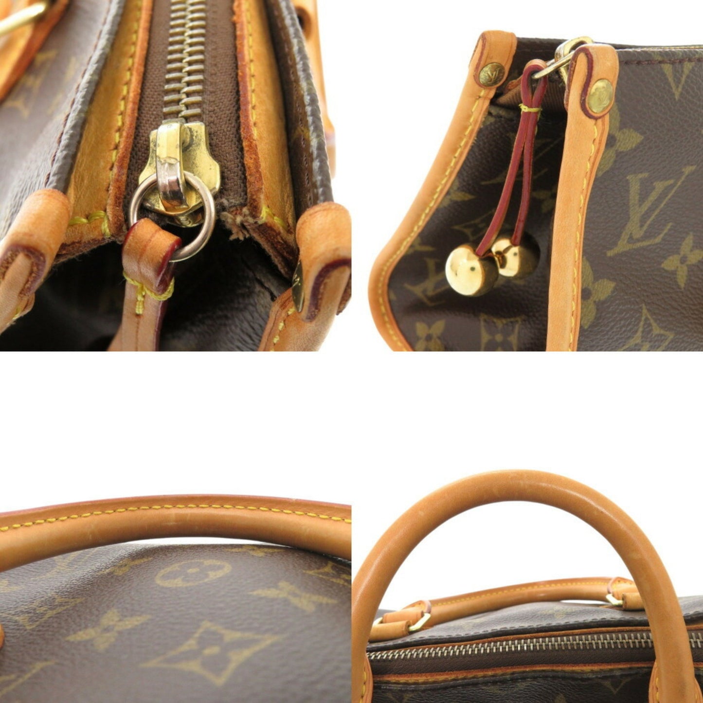 Louis Vuitton Popincourt, Brown, Canvas, handbag