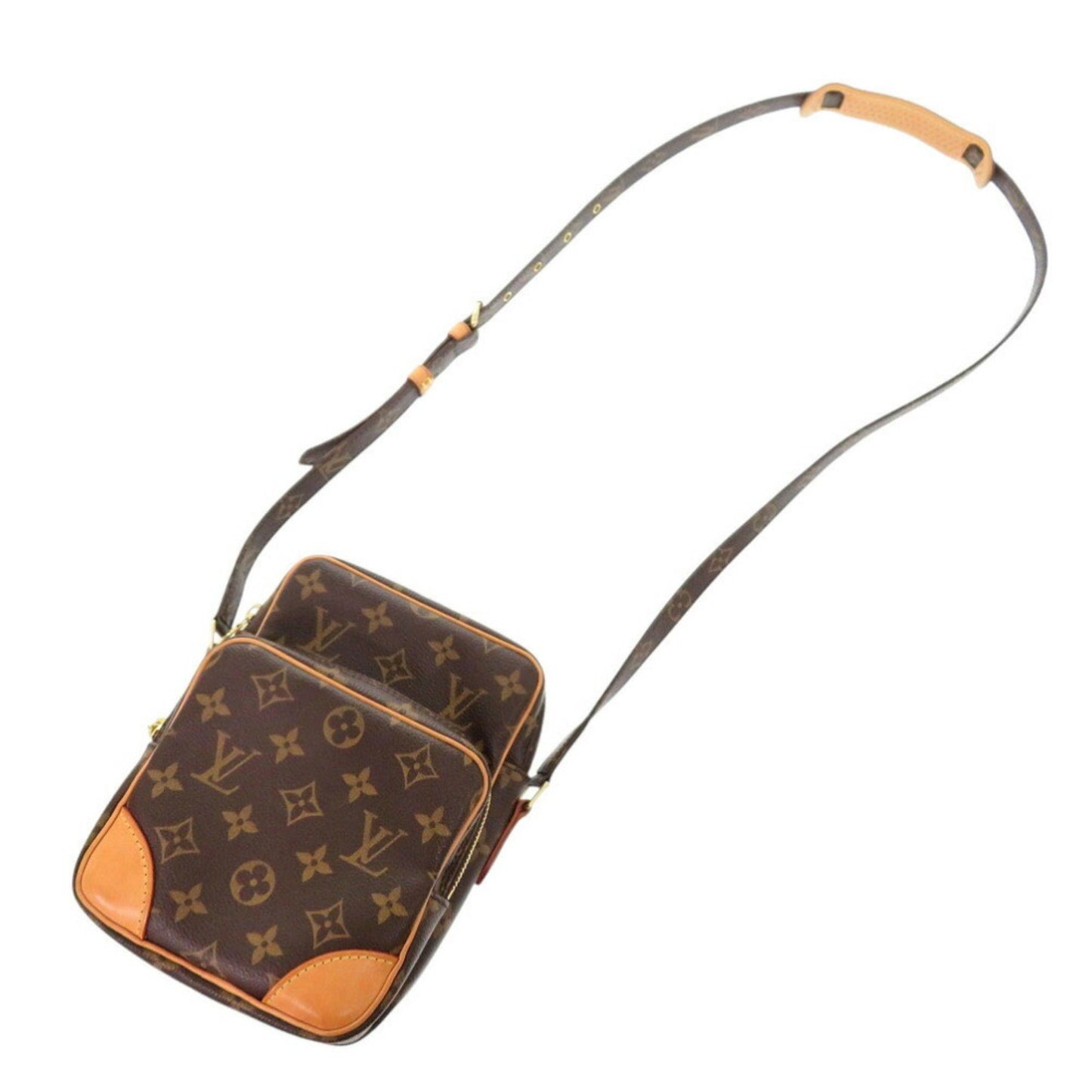 Louis Vuitton Amazon, Brown, Canvas, shoulder
