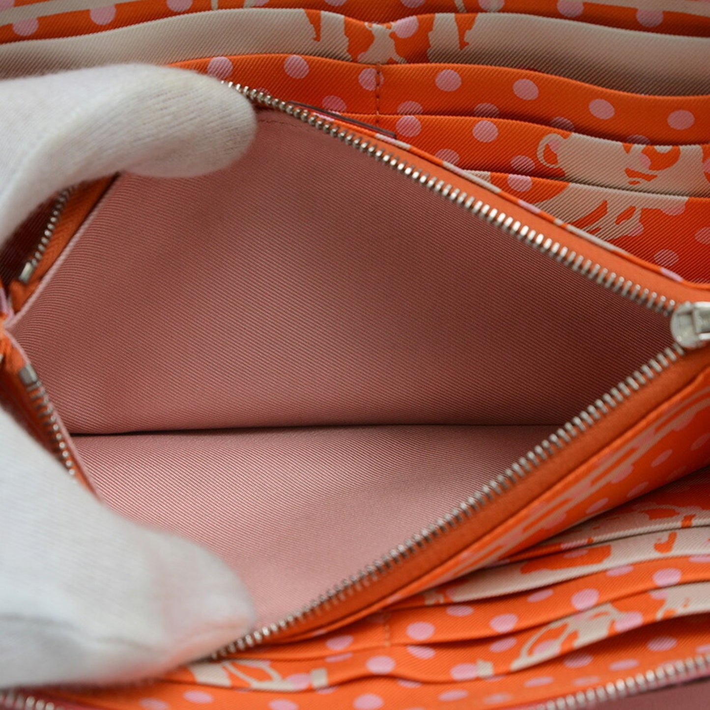 Hermès Silk'In, Pink, Leather, wallet