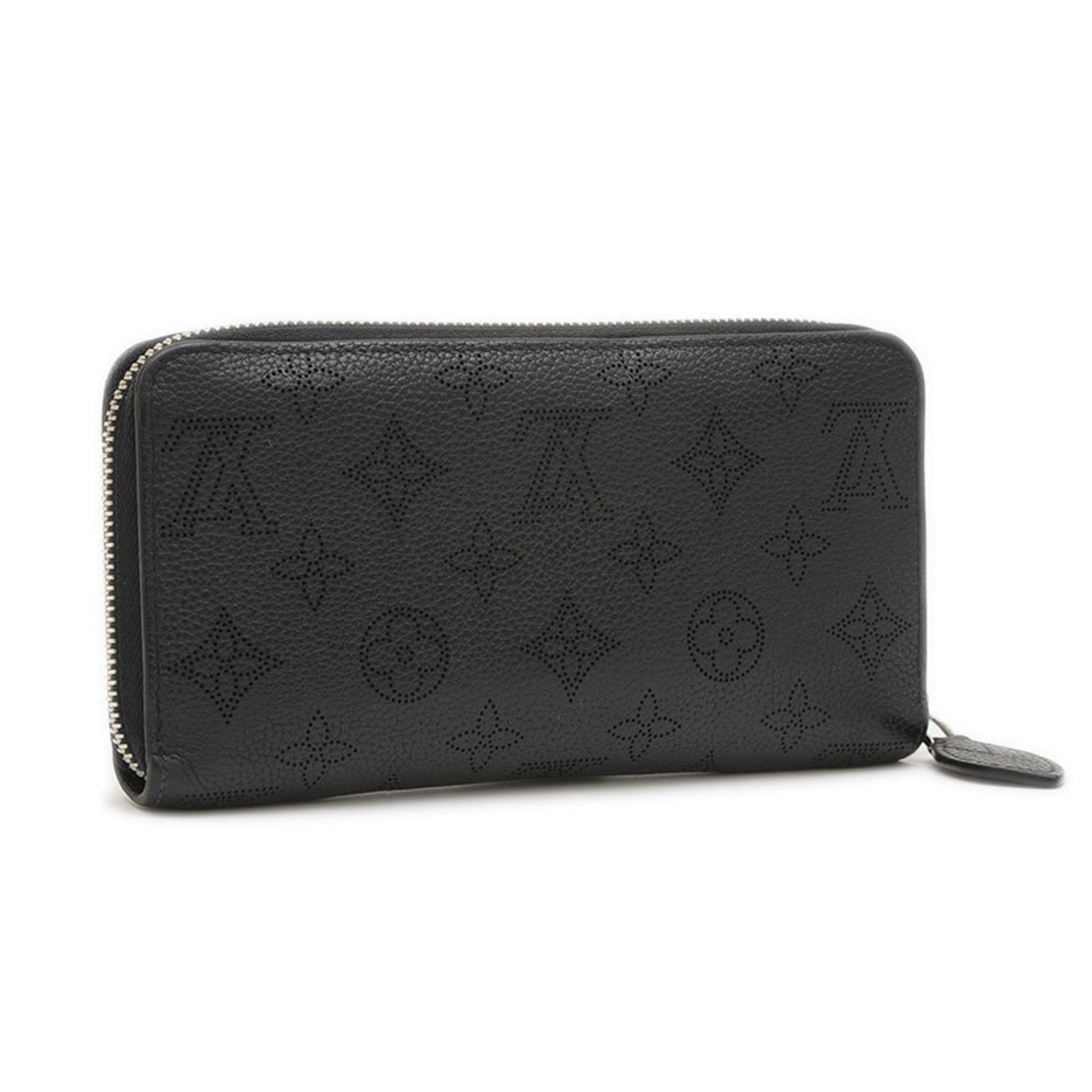 Louis Vuitton Mahina, Black, Leather, wallet