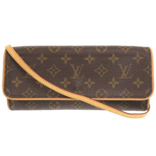 Louis Vuitton Twin, Brown, Canvas, shoulder